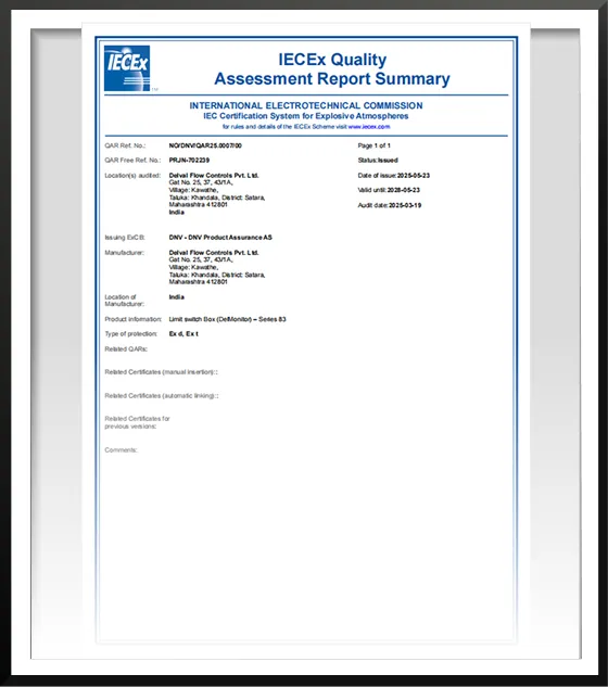 ISO 9001 - Quality Management System certificate