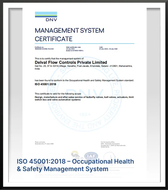 ISO 9001 - Quality Management System certificate
