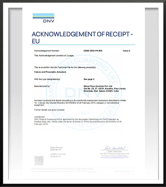 ISO 9001 - Quality Management System certificate