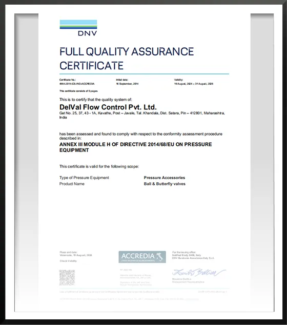 ISO 9001 - Quality Management System certificate