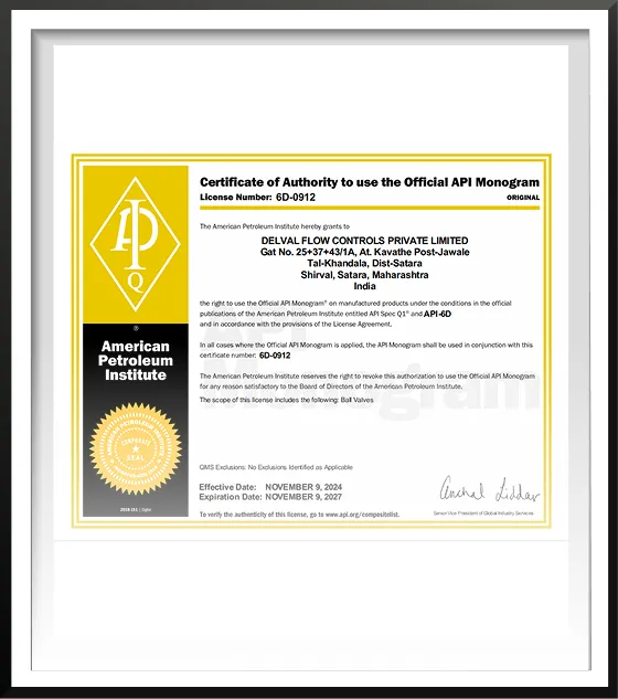 ISO 9001 - Quality Management System certificate