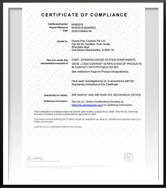 ISO 9001 - Quality Management System certificate